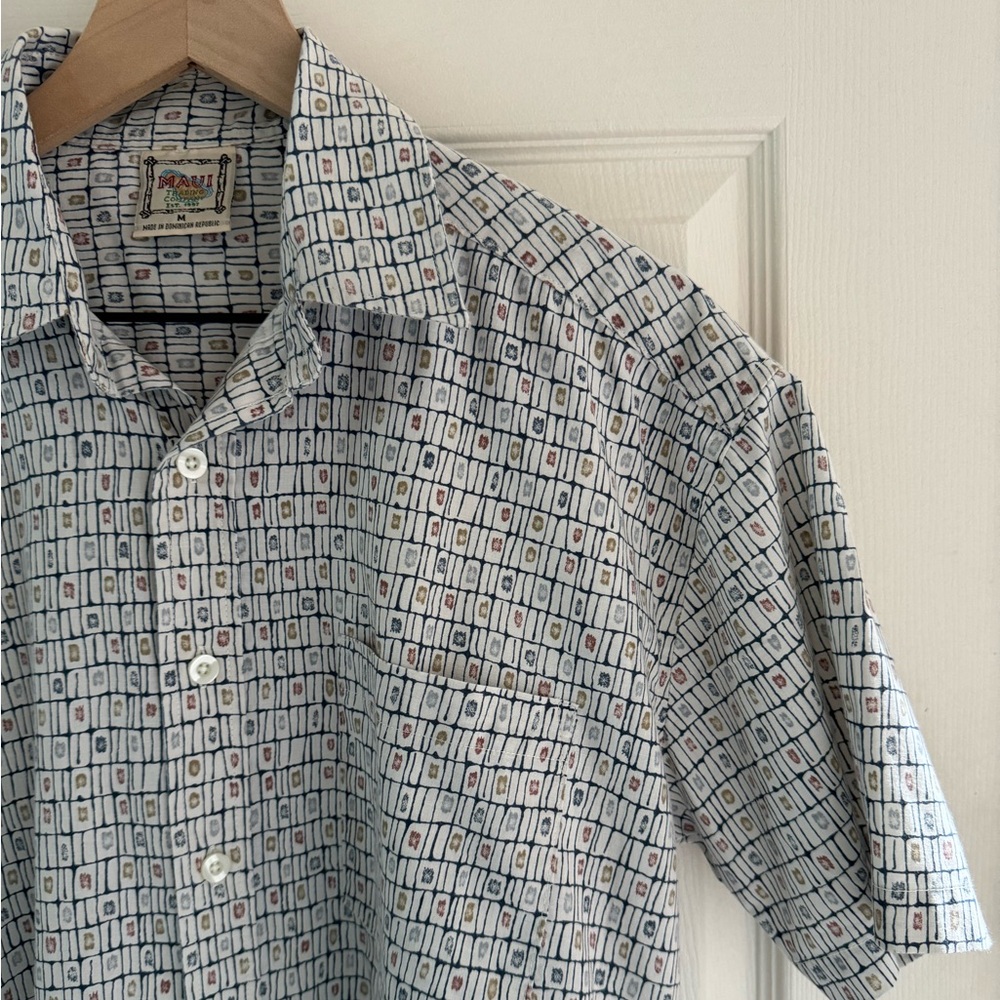Vintage Maui Trading Company Shirt Mens M Button down Down Short Sleeve Hippie